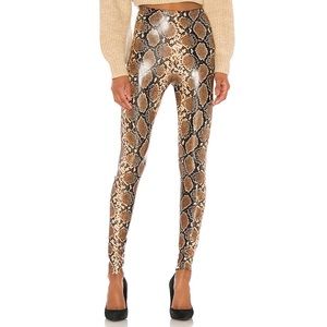 Commando Faux Leather Snake Print Leggings